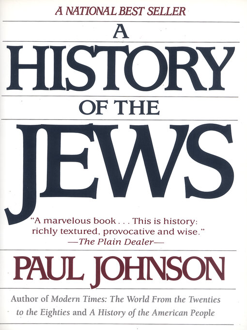 Title details for A History of the Jews by Paul Johnson - Wait list